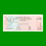 BONO DE SALTA $a1.000,00, EC 004, AÑO 1985, ESTADO SIN CIRCULAR.-