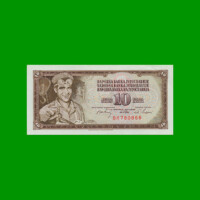 BILLETE DE YUGOSLAVIA 10 DINARA, PICK 82, AÑO 1968 ESTADO SIN CIRCULAR.-