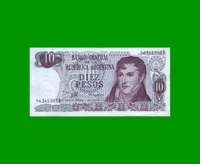 PESOS LEY 18.188 $10,00, BOT 2361, AÑO 1976, ESTADO EXCELENTE- .-