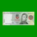 PESOS CONVERTIBLES 1er DISEÑO $5,00, BOT 3025, AÑO 1994, ESTADO EXCELENTE+ .-
