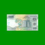 BILLETE DE AFRICA CENTRAL, 500 FRANCOS, PICK 700, ESTADO SIN CIRCULAR.-