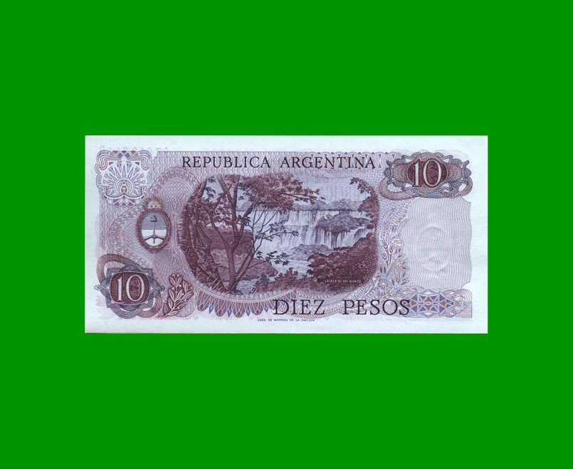 PESOS LEY 18.188 $10,00, BOT 2361, AÑO 1976, ESTADO SIN CIRCULAR.- - Imagen 2