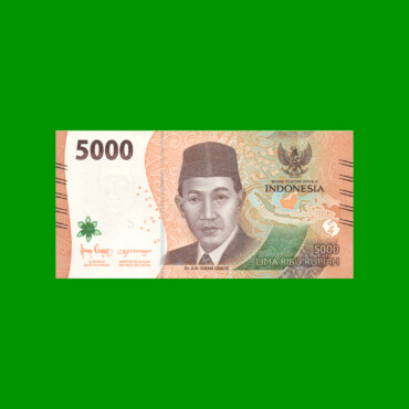 BILLETE DE INDONESIA 5.000 RUPIAS, PICK 164 AÑO 2022, ESTADO SIN CIRCULAR.-