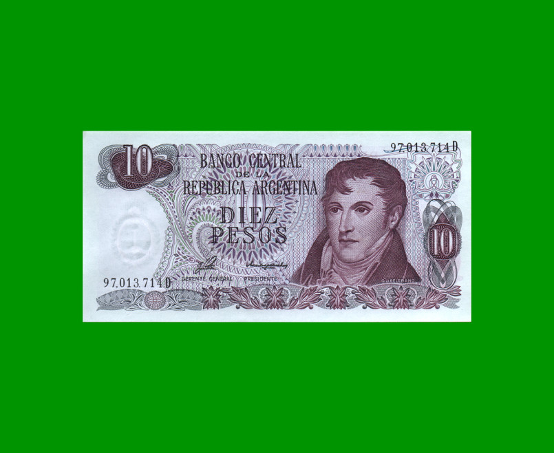 PESOS LEY 18.188 $10,00, BOT 2361, AÑO 1976, ESTADO SIN CIRCULAR.-