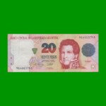 PESOS CONVERTIBLES 1er DISEÑO $20,00, BOT 3057, AÑO 1996, ESTADO MUY BUENO+.-