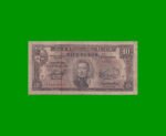 BILLETE DE URUGUAY $10,00, PICK 37c, SERIE C, ESTADO BUENO.-