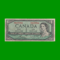 BILLETE DE CANADA 1 DOLAR PICK 75c, AÑO 1954, ESTADO BUENO+ .-