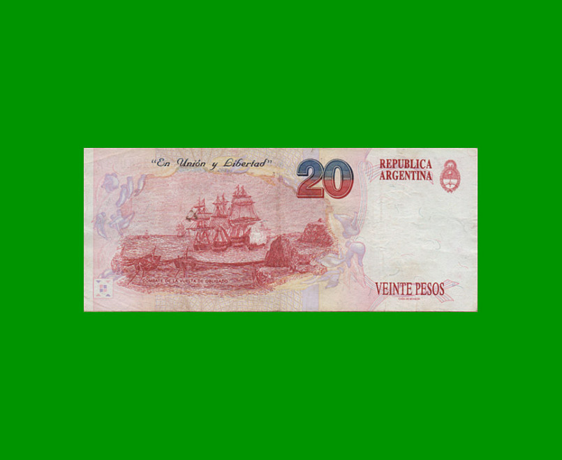 PESOS CONVERTIBLES 1er DISEÑO $20,00, BOT 3057, AÑO 1996, ESTADO EXCELENTE- .- - Imagen 2