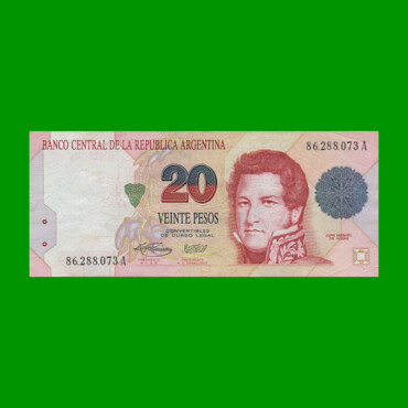 PESOS CONVERTIBLES 1er DISEÑO $20,00, BOT 3057, AÑO 1996, ESTADO EXCELENTE- .-