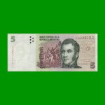 PESOS CONVERTIBLES 2do DISEÑO $5,00, BOT 3336, AÑO 2015, ESTADO MUY BUENO.-