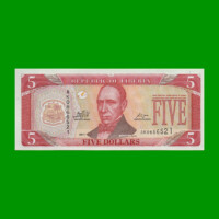 BILLETE DE LIBERIA 5 DOLARES, PICK 26f, AÑO 2011, ESTADO SIN CIRCULAR.-