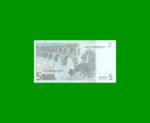 BILLETE DE EUROPA 5 EUROS, NUEVO DISEÑO, PICK 8, ESTADO SIN CIRCULAR. - - Imagen 2