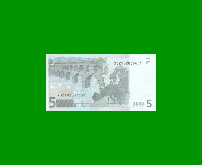 BILLETE DE EUROPA 5 EUROS, NUEVO DISEÑO, PICK 8, ESTADO SIN CIRCULAR. - - Imagen 2