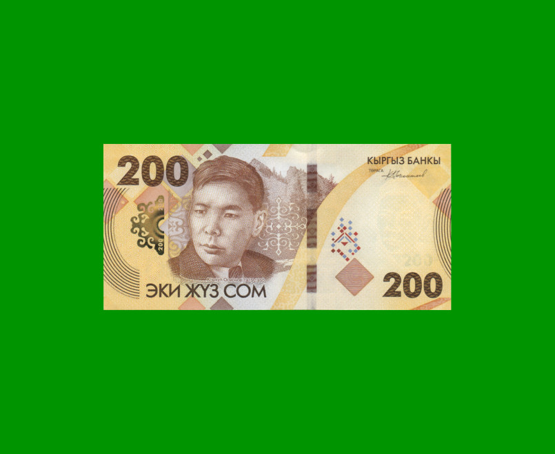 BILLETE DE KYRGISTAN 200 SON, PICK 37, AÑO 2023, ESTADO SIN CIRCULAR.-