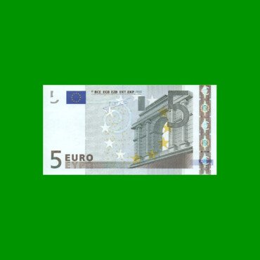 BILLETE DE EUROPA 5 EUROS, NUEVO DISEÑO, PICK 8, ESTADO SIN CIRCULAR. -