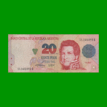 PESOS CONVERTIBLES 1er DISEÑO $20,00, BOT 3058, AÑO 1996, ESTADO BUENO.-