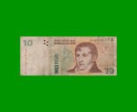 REPOSICION BILLETE CONVERTIBLE SEGUNDO DISEÑO $ 10,00, BOT 3406, ESTADO BUENO.-