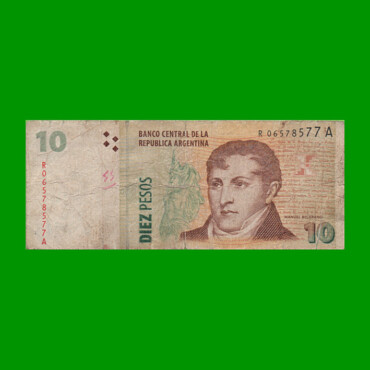 REPOSICION BILLETE CONVERTIBLE SEGUNDO DISEÑO $ 10,00, BOT 3406, ESTADO BUENO.-