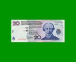 BONO NACIONAL $ 20,00, EC 206, AÑO 2001, ESTADO SIN CIRCULAR.-