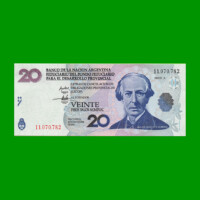 BONO NACIONAL $ 20,00, EC 206, AÑO 2001, ESTADO SIN CIRCULAR.-