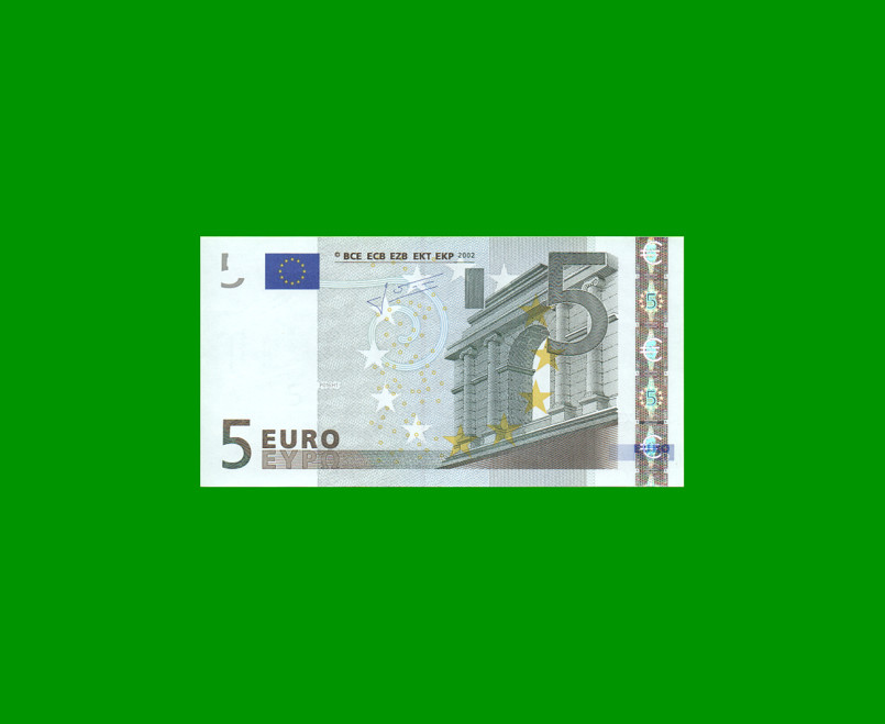 BILLETE DE EUROPA 5 EUROS, NUEVO DISEÑO, PICK 8, ESTADO SIN CIRCULAR. -