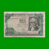 BILLETE DE ESPAÑA 1000 PESETAS, PICK 154, AÑO 1971, ESTADO BUENO .-