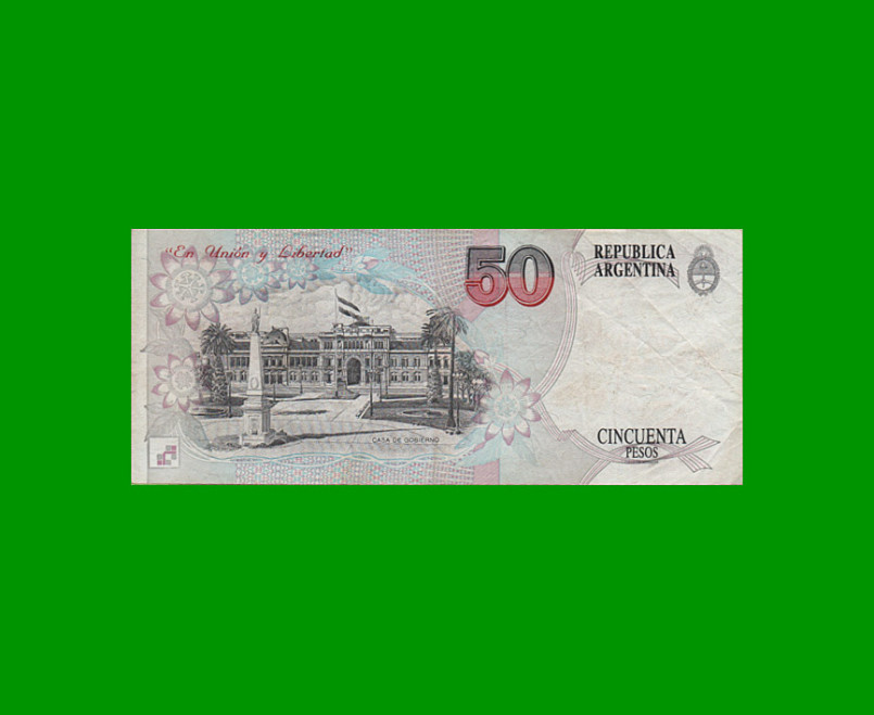 PESOS CONVERTIBLES 1er DISEÑO $50,00, BOT 3068, AÑO 1995, ESTADO MUY BUENO- .- - Imagen 2