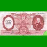 MONEDA NACIONAL $10.000 RESELLADO A $100,00 PESOS LEY 18.188, BOT 2222, AÑO 1970, ESTADO REGULAR .-