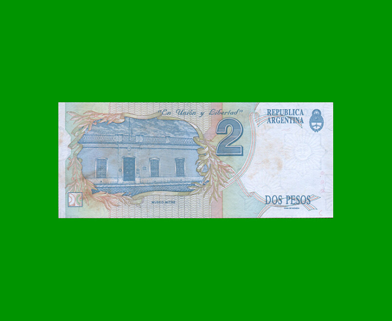 PESOS CONVERTIBLES 1er DISEÑO $2,00, BOT 3015, AÑO 1994, ESTADO EXCELENTE.- - Imagen 2