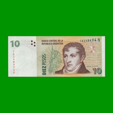 PESOS CONVERTIBLES 2do DISEÑO $10,00, BOT 3438, AÑO 2011, ESTADO SIN CIRCULAR.-