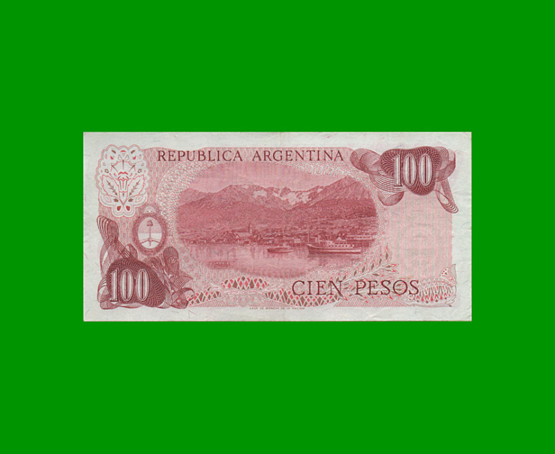 PESOS LEY 18.188 $100,00, BOT 2408, AÑO 1977, ESTADO MUY BUENO+.- - Imagen 2