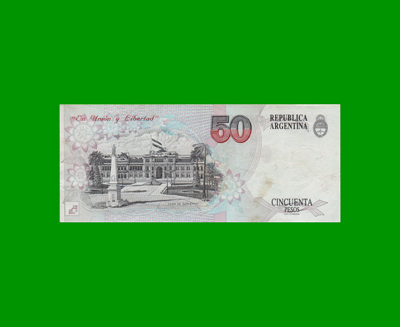 PESOS CONVERTIBLES 1er DISEÑO $50,00, BOT 3069, AÑO 1996, ESTADO EXCELENTE.- - Imagen 2