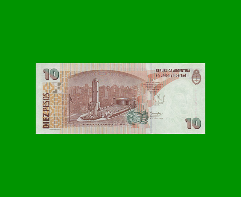 PESOS CONVERTIBLES 2do DISEÑO $10,00, BOT 3442, AÑO 2014, ESTADO EXCELENTE.- - Imagen 2