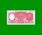 MONEDA NACIONAL $10,00, BOT 1930a, FIRMA ROJA, AÑO 1945, ESTADO EXCELENTE.-