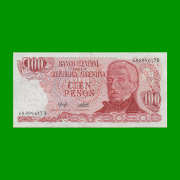 PESOS LEY 18.188 $100,00, BOT 2408, AÑO 1977, ESTADO MUY BUENO+.-