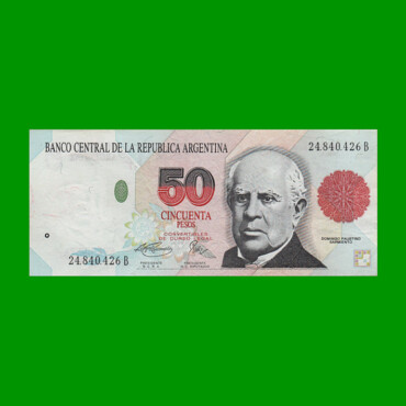PESOS CONVERTIBLES 1er DISEÑO $50,00, BOT 3069, AÑO 1996, ESTADO EXCELENTE.-