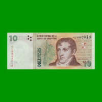 PESOS CONVERTIBLES 2do DISEÑO $10,00, BOT 3442, AÑO 2014, ESTADO EXCELENTE.-