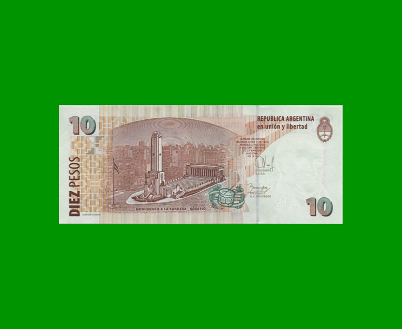 PESOS CONVERTIBLES 2do DISEÑO $10,00, BOT 3442, AÑO 2014, ESTADO EXCELENTE+.- - Imagen 2