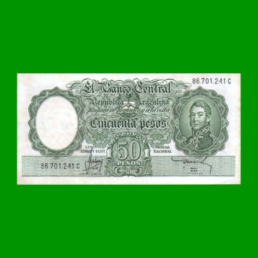 MONEDA NACIONAL $50,00, BOT 2021, AÑO 1967, ESTADO EXCELENTE.-