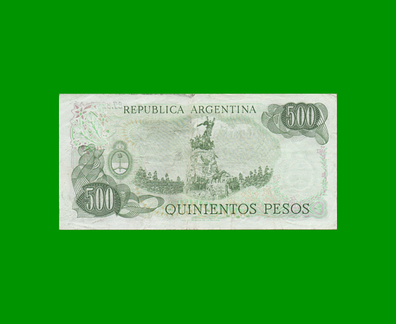 PESOS LEY 18.188 $500,00, BOT 2423, AÑO 1978, ESTADO MUY BUENO+.- - Imagen 2