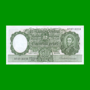 MONEDA NACIONAL $50,00, BOT 2010, AÑO 1963, ESTADO EXCELENTE.-