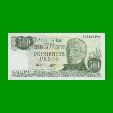PESOS LEY 18.188 $500,00, BOT 2423, AÑO 1978, ESTADO MUY BUENO+.-