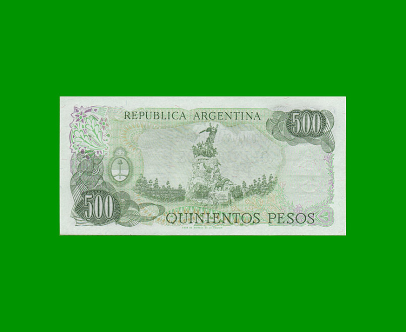 PESOS LEY 18.188 $500,00, BOT 2425a, AÑO 1979, ESTADO SIN CIRCULAR.- - Imagen 2