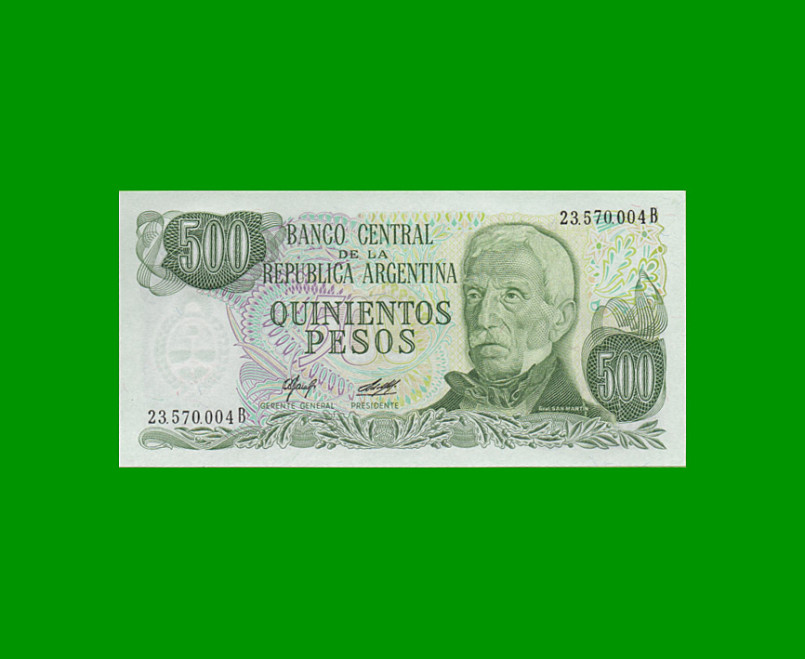 PESOS LEY 18.188 $500,00, BOT 2425a, AÑO 1979, ESTADO SIN CIRCULAR.-