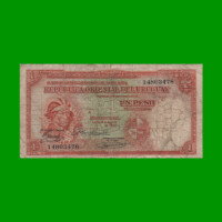 BILLETE DE URUGUAY $1,00, PICK 28d, ESTADO BUENO.-