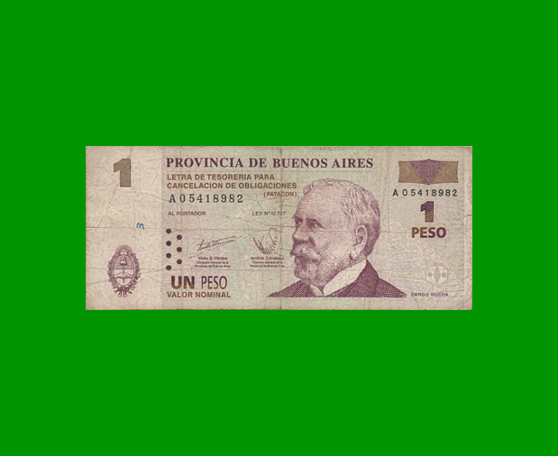 BONO DE BUENOS AIRES 1 PESP, EC 211, AÑO 2001, ESTADO BUENO.-