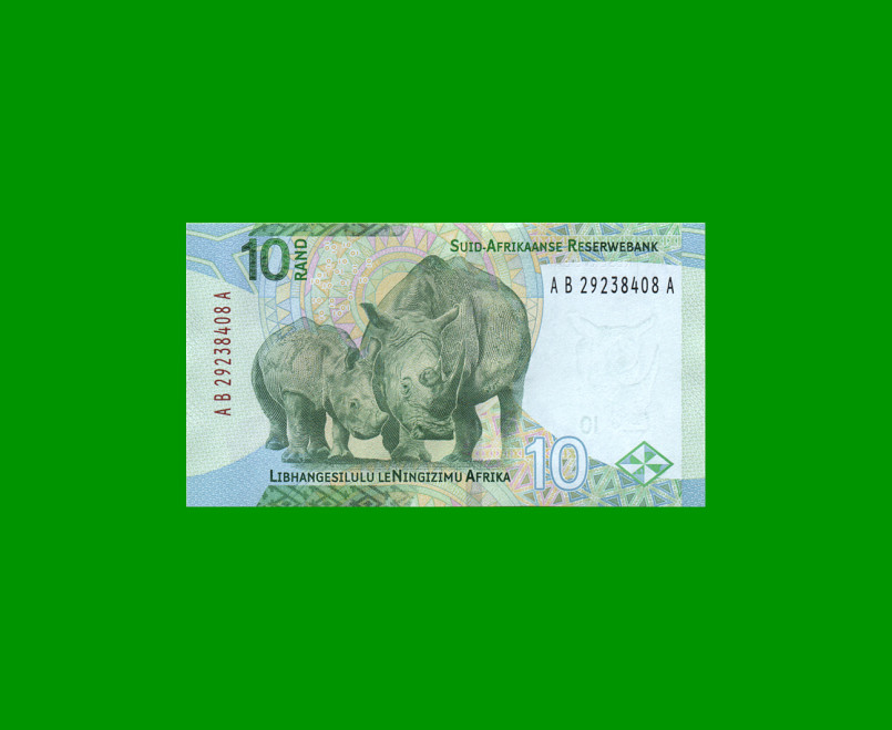 BILLETE DE SUDAFRICA 10 RAND, PICK 148a, ESTADO SIN CIRCULAR.-