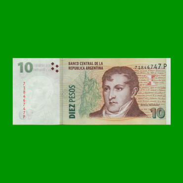 PESOS CONVERTIBLES 2do DISEÑO $10,00, BOT 3446, AÑO 2014, ESTADO SIN CIRCULAR .-