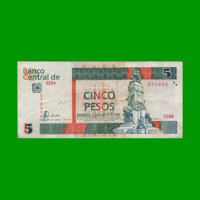 BILLETE DE CUBA $5,00 PICK FX48b,  ESTADO  BUENO.-