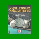 ÁLBUM VACIO PARA MONEDAS DE CANADA, MILLENNIUM QUARTERS AÑOS 1999-2000, NUEVO.-